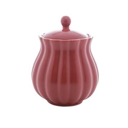 Açucareiro Pétala de Porcelana Wolff Vermelho