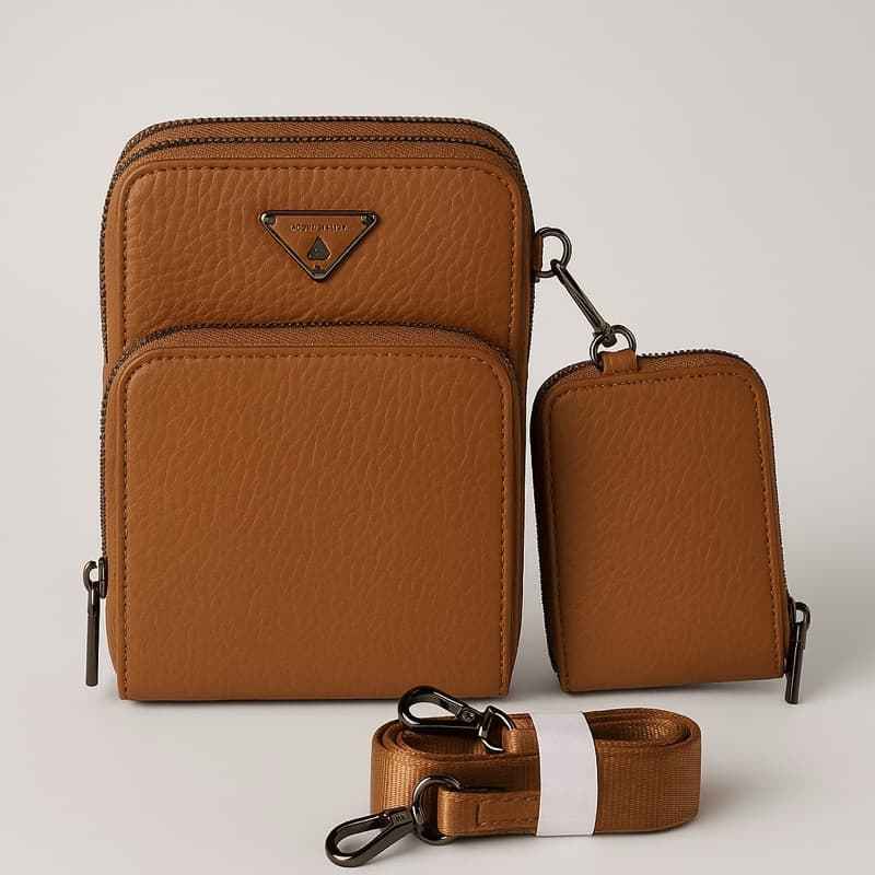 Bolsa Transversal Feminina Divisórias Porta Celular Carteira