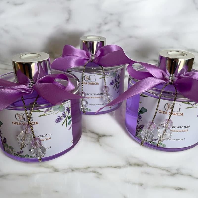 Difusor de Aromas de ambientes com varetas , Lavanda Francesa com Chá branco 240 ml