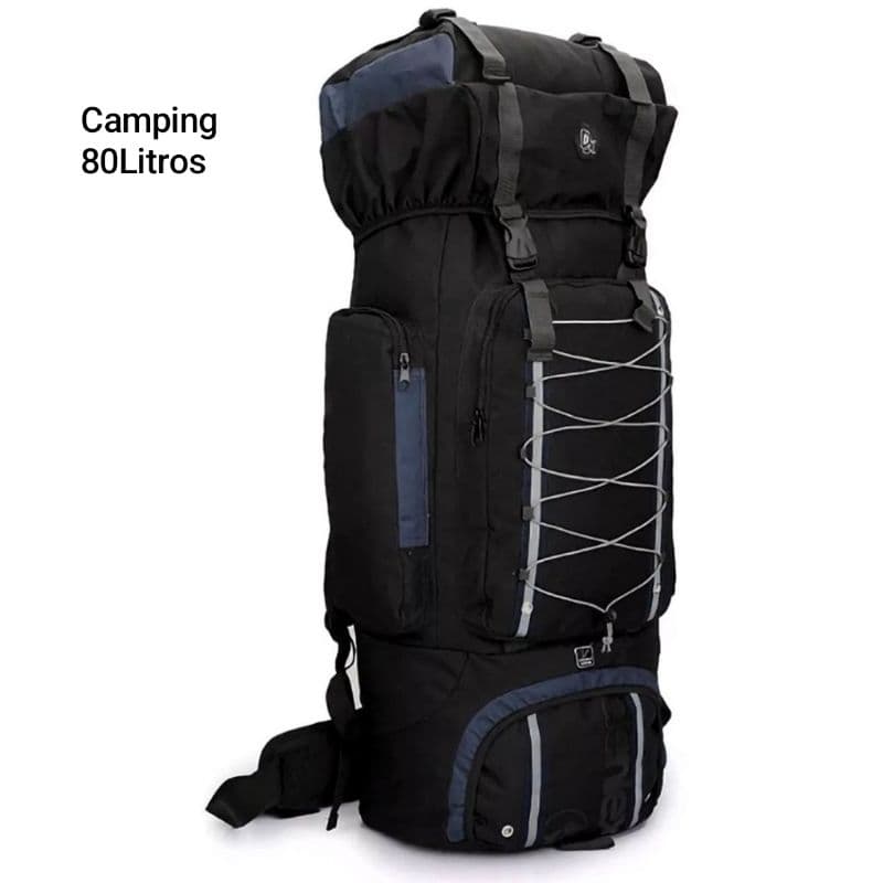 Mochila Camping Reforçada Trilha Impermeável De 80Litros Cargueiro Dl0002