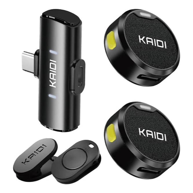 Microfone Lapela Kaidi Tipo C ima anti ruido para videos