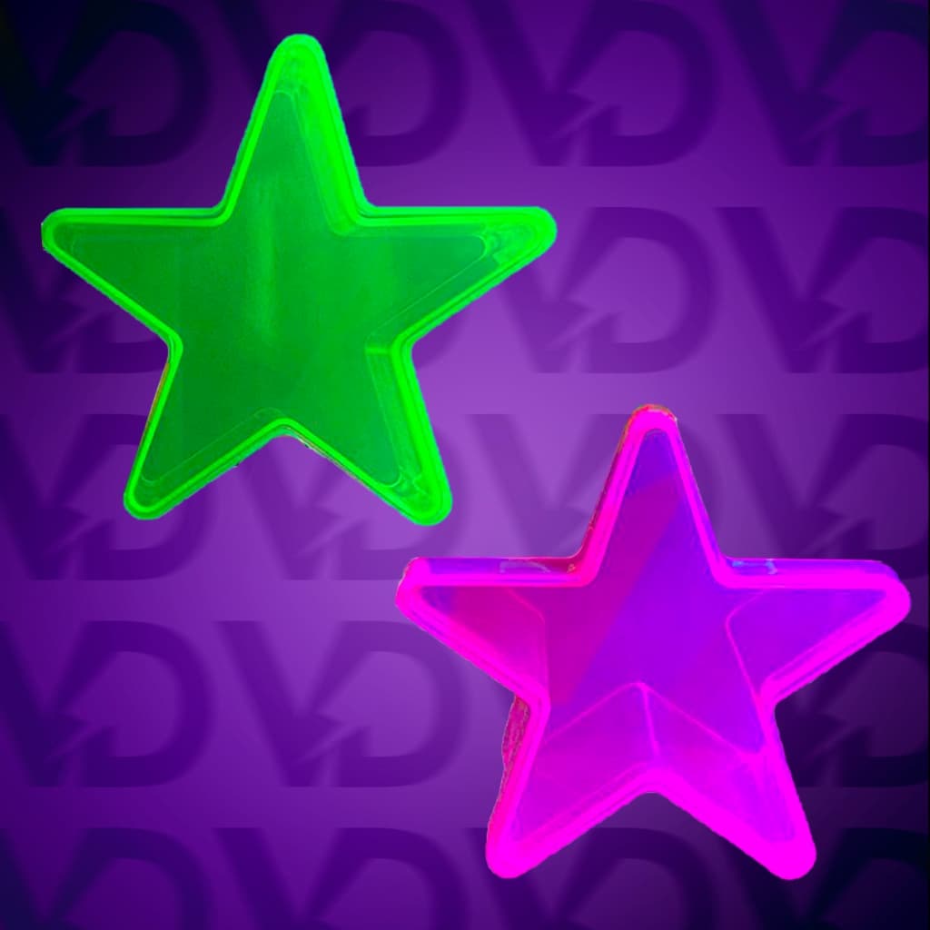 Kit 20 Estrelas de Acrílico Neon Decoração Lembrancinha