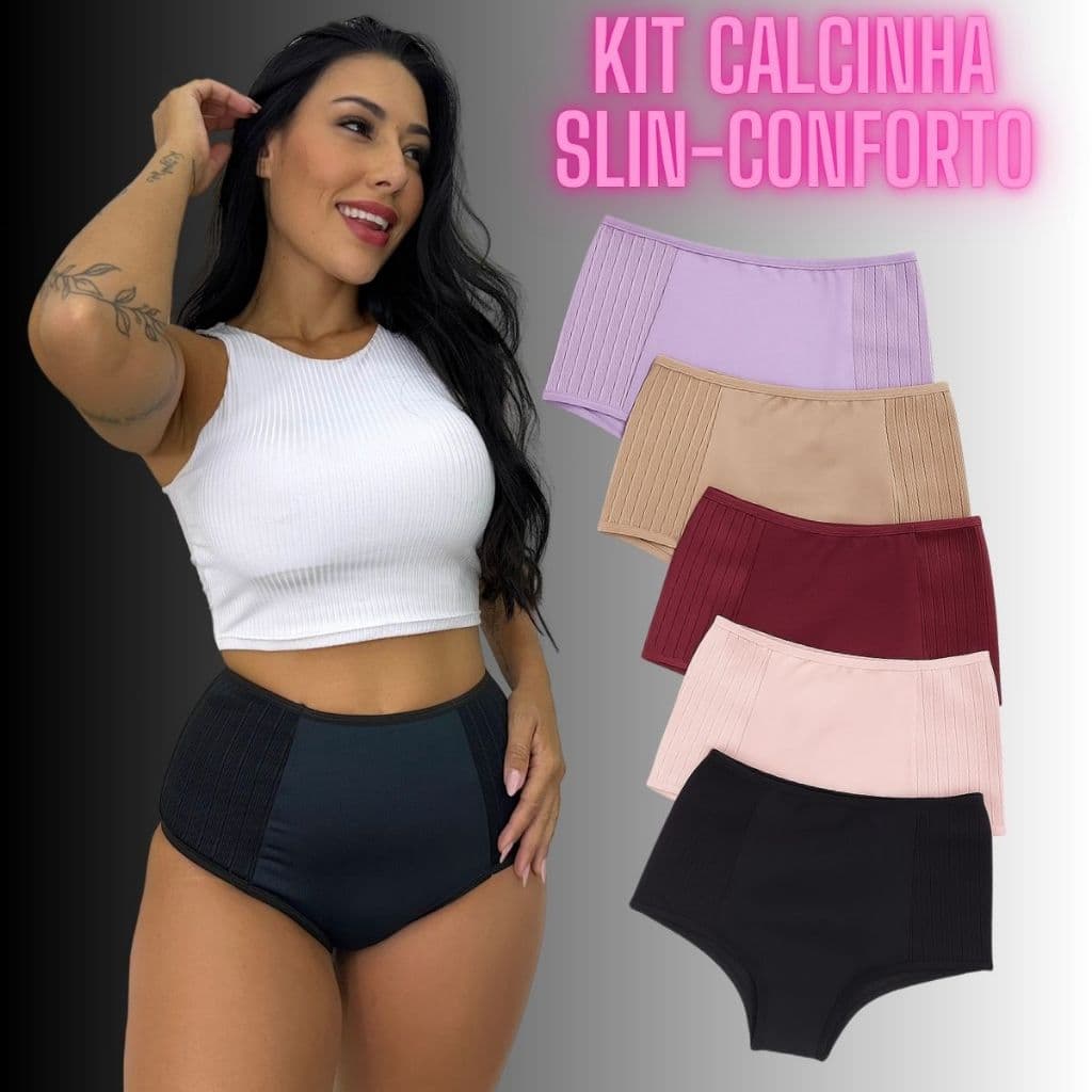 3-5 calcinha cintura alta segura barriga lateral larga tecido power fitnes modeladora reduz medida