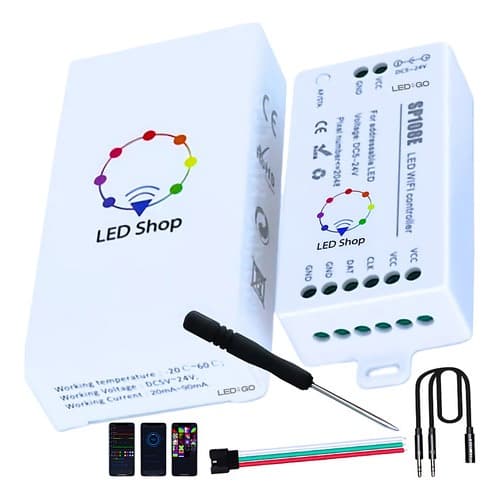 Controladora Musical SP108E Wi-Fi para LED Endereçável WS2811 WS2812 - Ledgo