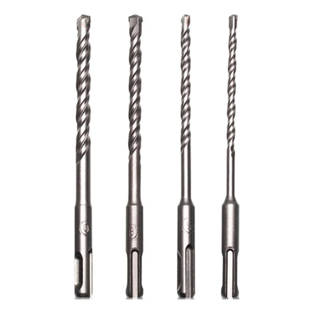 Jogo De Brocas Com 4 Peças De Martelete Concreto [5mm, 6mm, 8mm, 10mm]
