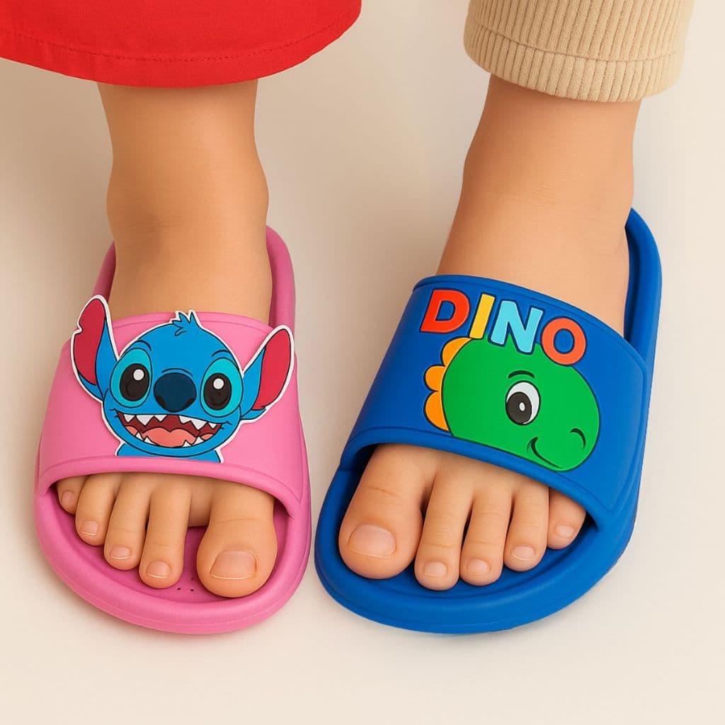 Chinelo Infantil Slide Leve Macio Antiderrapante Menino e Menina Cores Variadas Frete Grátis