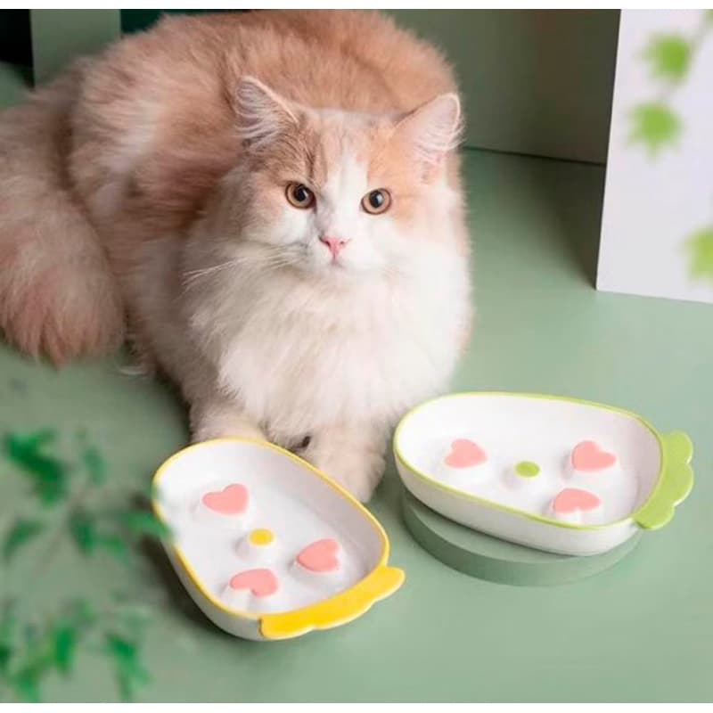 Comedouro Tijela Lento Para Cães e Gatos De Ceramica Ansiedade