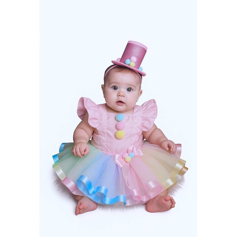 ROUPA DE BEBÊ SALOPETE CIRCO MENINA LUXO BLOGUEIRINHA COM LAÇO ROMPER