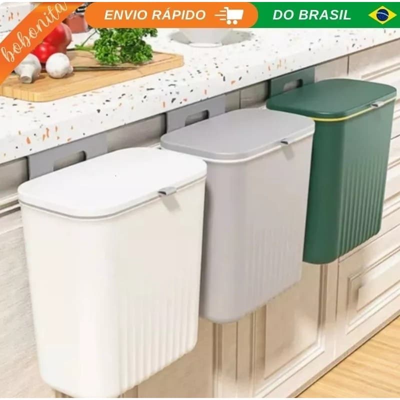 Lixeira Dobrável de Parede e cozinha Lixeira de Banheiro Casa Escritórios