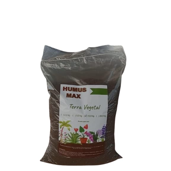 Terra Vegetal Adubada - 10kg - Humus Max.
