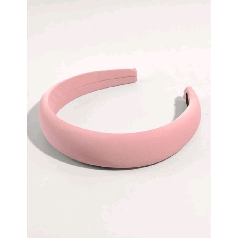 Tiara larga almofadada rosa claro - Nova