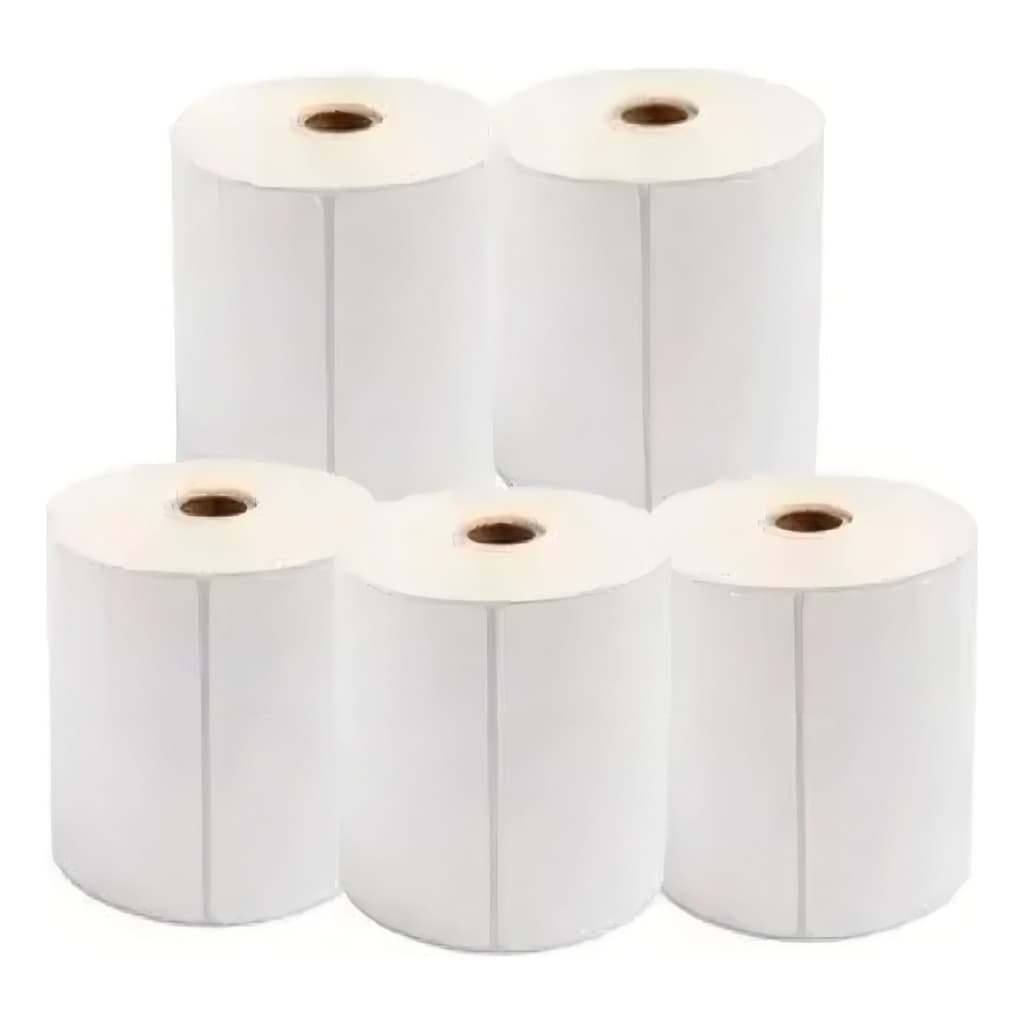 5 Rolos Etiqueta 10x15 100x150 Térmica Adesiva Serrilha Não Usa Ribbon Para ECommerce (200 etq/rolo)