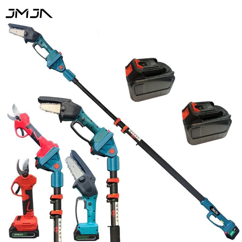 JMJN Podador Elétrico 3 em 1 com Bateria – Motosserra Portátil, Tesoura de Poda e Extensor Telescópico para Jardim