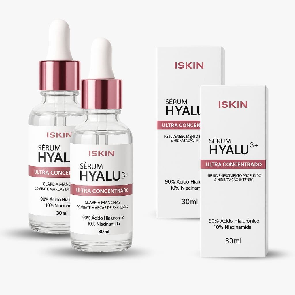 Kit 2 Sérum Facial Ultra Concentrado | 90% Ácido Hialurônico + 10% Niacinamida | Pele Radiante