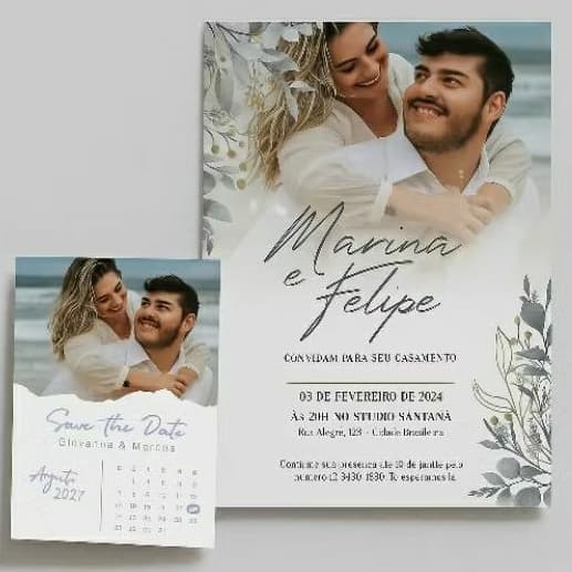 kit 50/30/20 Convite de casamento com fotoSave the Date, cerimônia, igreja luxo, cartão civil verde oliva, lavanda, terr