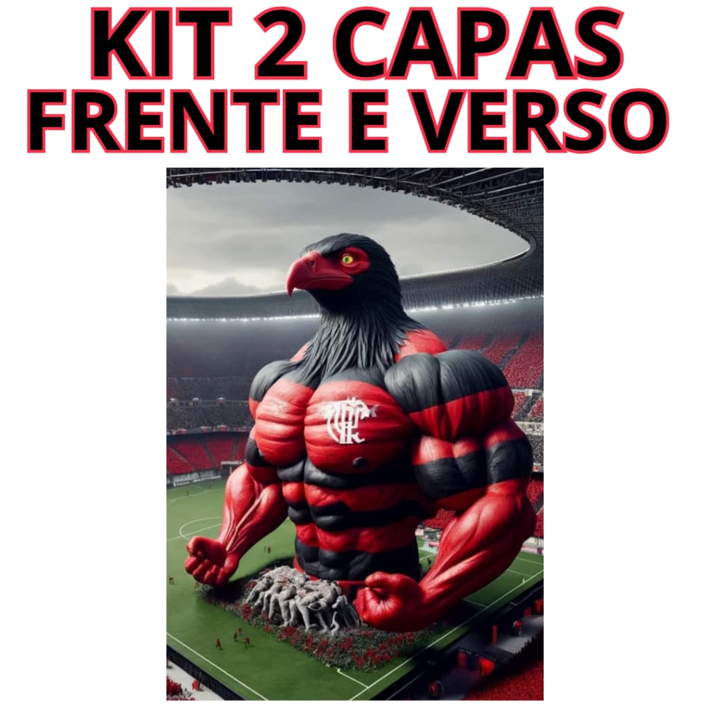 CAPA PARA CADERNO GRANDE. FLAMENGO. KIT 2 CAPAS ADESIVAS DO FLAMENGO
