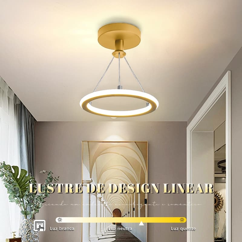 【110V/220V】Luminária De Teto Pendente Led Moderna Lustre para Corredor Sala Quarto Cozinha