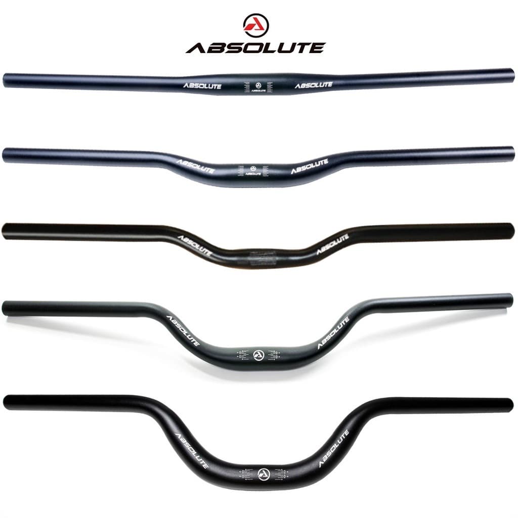 Guidão Alumínio 31,8mm x 720mm Absolute Nero Preto Reto, Curvo, Elevado, Alto Bike Mtb Aro 29 ou 26