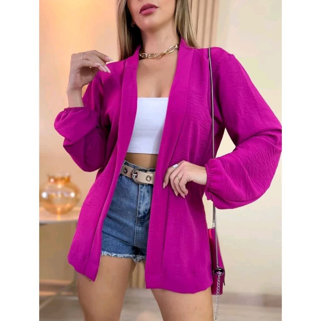 Kimono Cardigan Com Transparência  Saida De Praia Duna