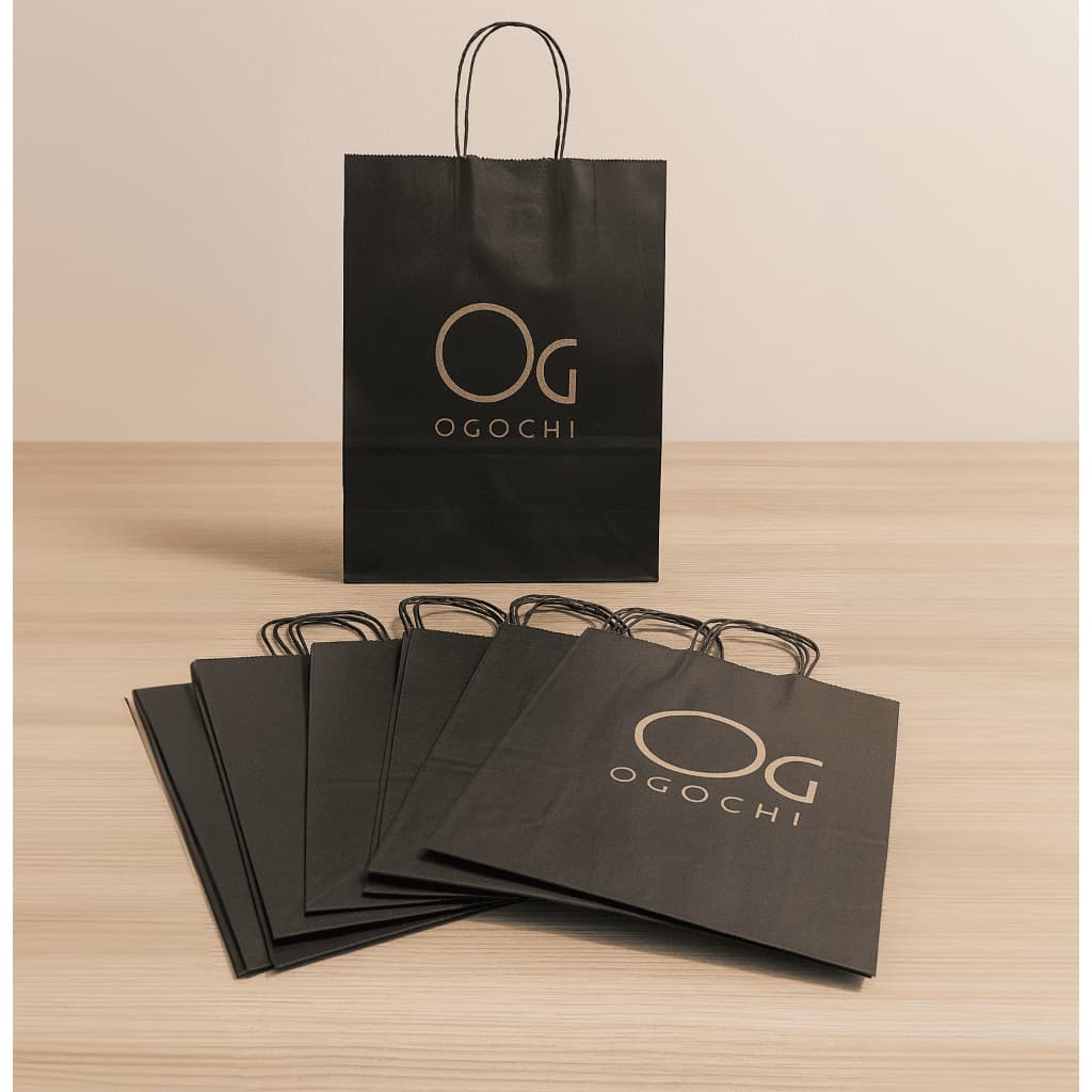 Embalagem Presente Ogochi Original 26x35x12cm Sacola Papel Luxo Oficial Loja Masculina Presente