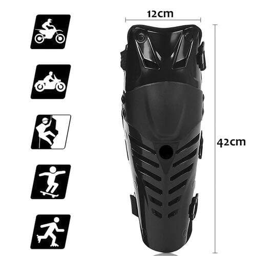 Par de Joelheira De Proteçao Articulada Motociclista Moto Bike Trilha Motocross Enduro Ajustavel