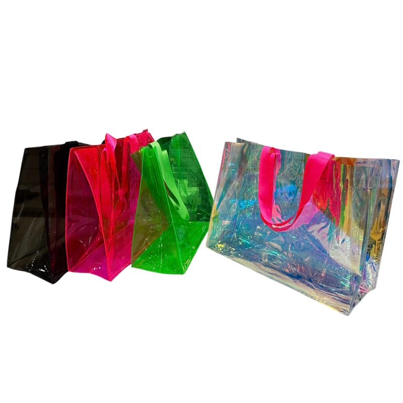 Bolsa plástica em PVC. Sacolas transparentes para acessórios, kits e brindes.