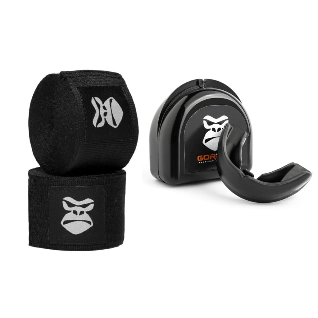 KIT Bandagem Elástica Esportiva 3M + Protetor Bucal Flexível Moldável Muay Thai Boxe Gorilla