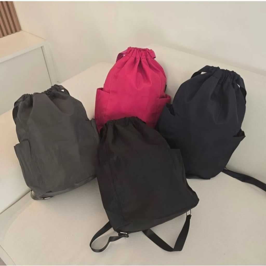 Sacola Bag Mochila Esportiva Academia Gym Escola Unissex Lisa Grande Bonita Cores Resistente da Moda