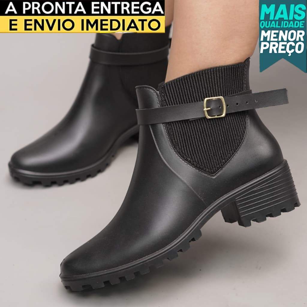 Botinha Feminina Inverno Casual Cano Curto Sem Salto Estilo Fashion
