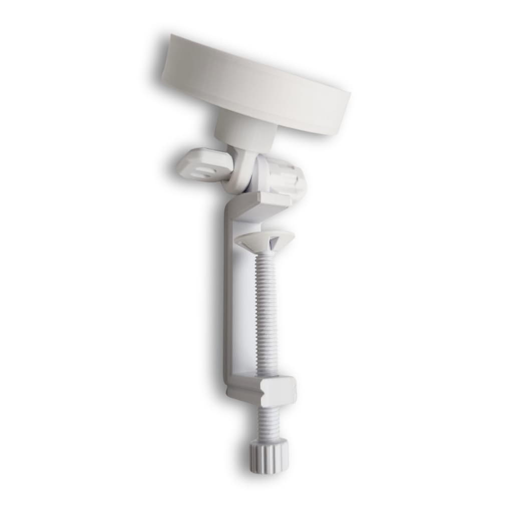 Suporte Câmera Babá Eletrônica VB603 Fixação Rápida  Articulado, Portátil, Branco Fixar Berço Cama