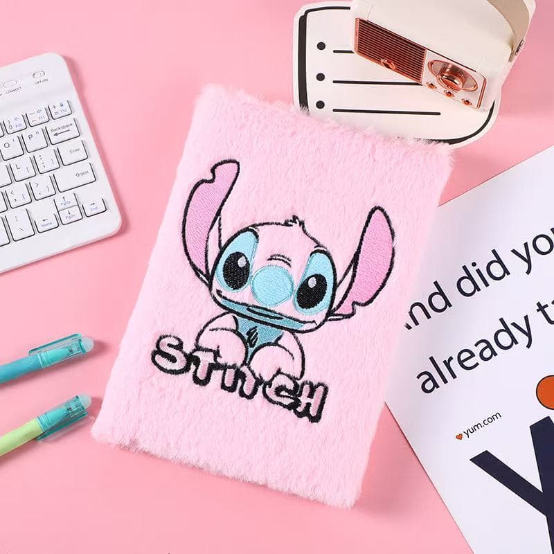 Caderno Agenda Lilo e Stitch De Pelúcia Fofo Papelaria Escola Escritório