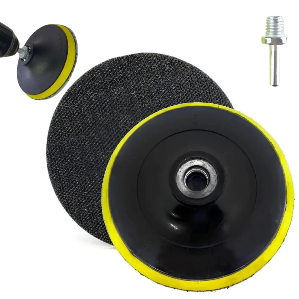 Base Lixa Velcro 125mm M14 Starfer - Para Lixadeira/Esmerilhadeira Profissional