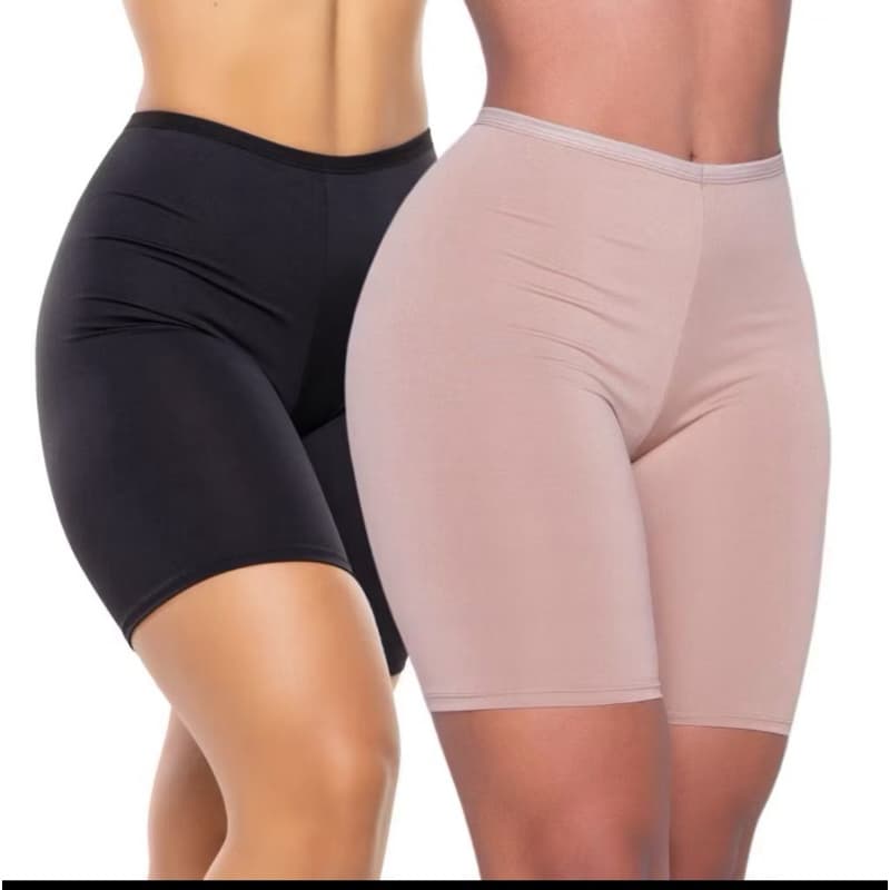 Kit 2 Short Anágua Liso Segunda Pele Feminino - Sônia