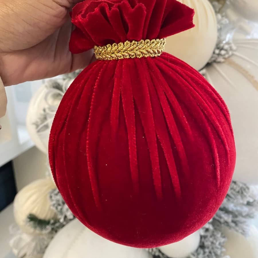 Kit Bola De Luxo Natal Grande Vermelha Branca Off White ou Dourada Premium Decoração Natalina
