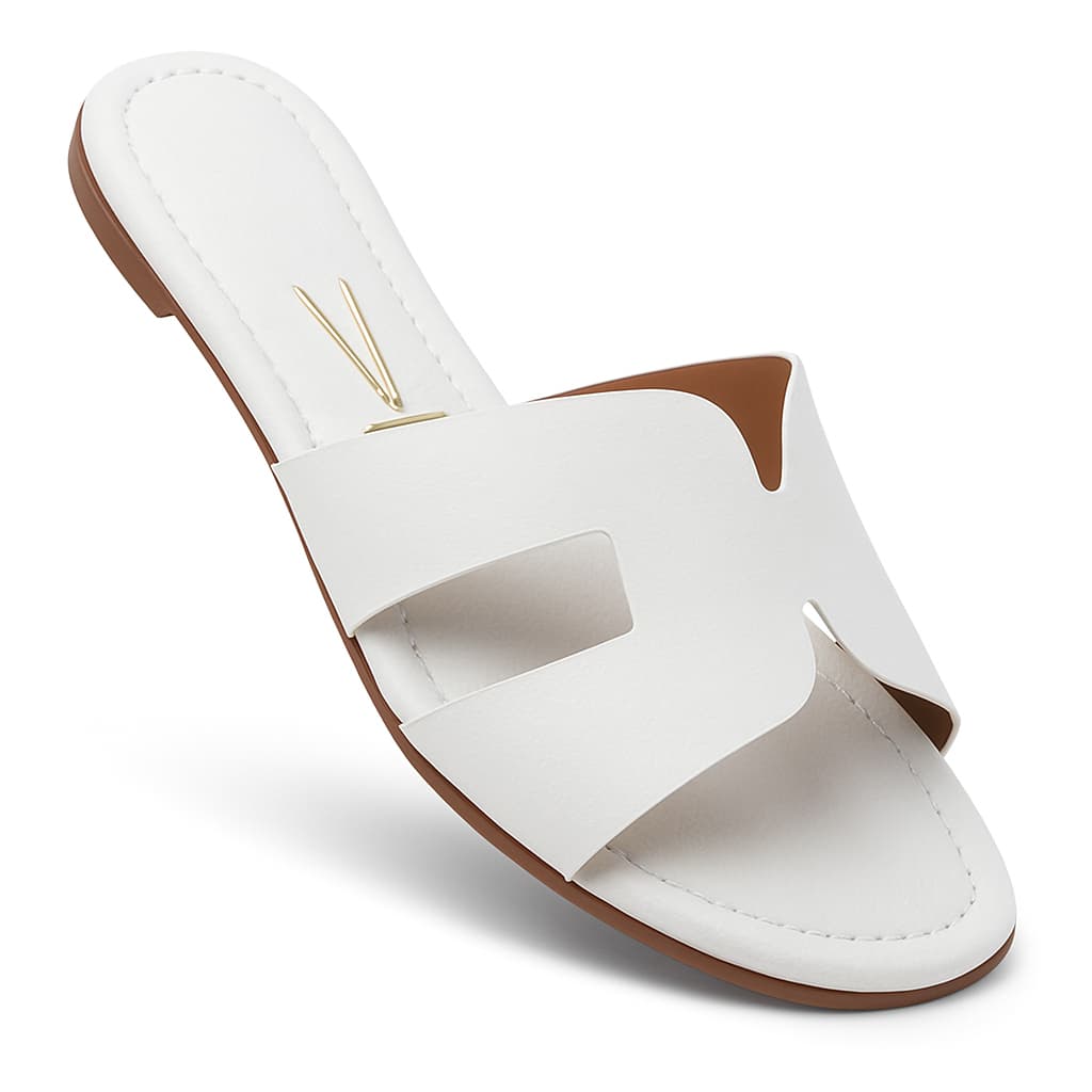 Sandália Rasteirinha Vizzano Feminina Brilho Original 6371 Branco