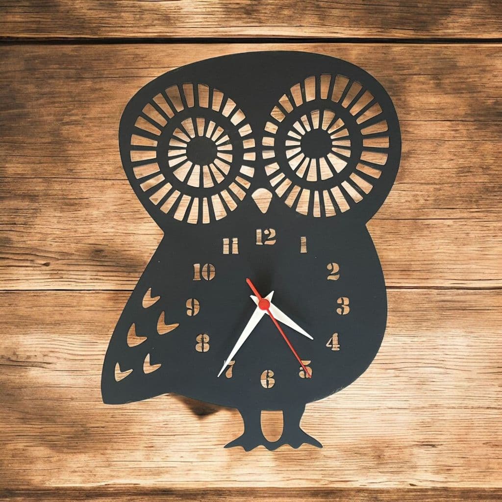 Relógio De Parede Coruja ilustrada Cozinha Arte Retrô Moderno Vintage Contemporâneo Presente Criativo