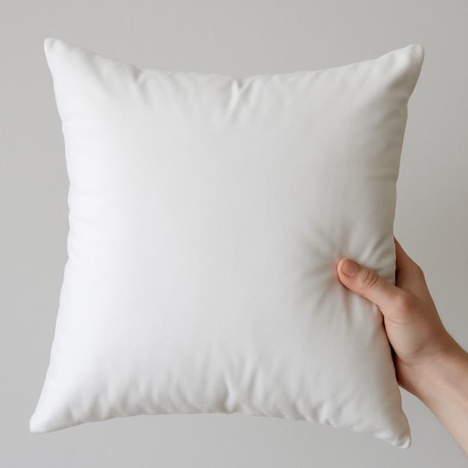 Refil para almofada - Silicone e Polipropileno - Decoração Quarto e Sala - 45x45cm