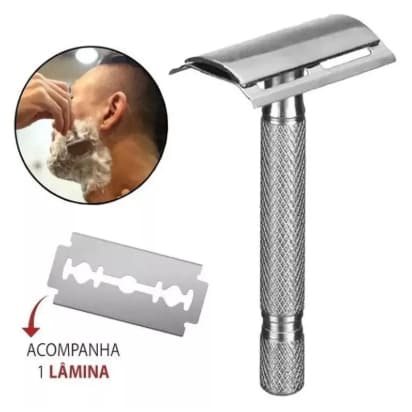 Aparelho De Barbear Com Antideslizante E Com Uma Lâmina