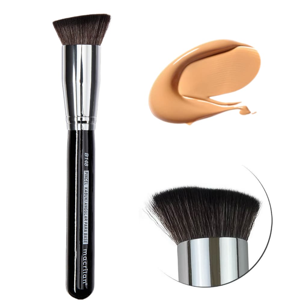 Pincel para Base Macrilan profissional Kabuki Angular para Base Macrilan Linha B