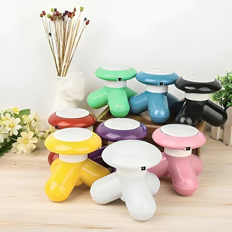 Mini Massageador Portátil A Pilha Ou Usb Com 3 Pontos Relaxante-ENVIO COR ALEATORIO