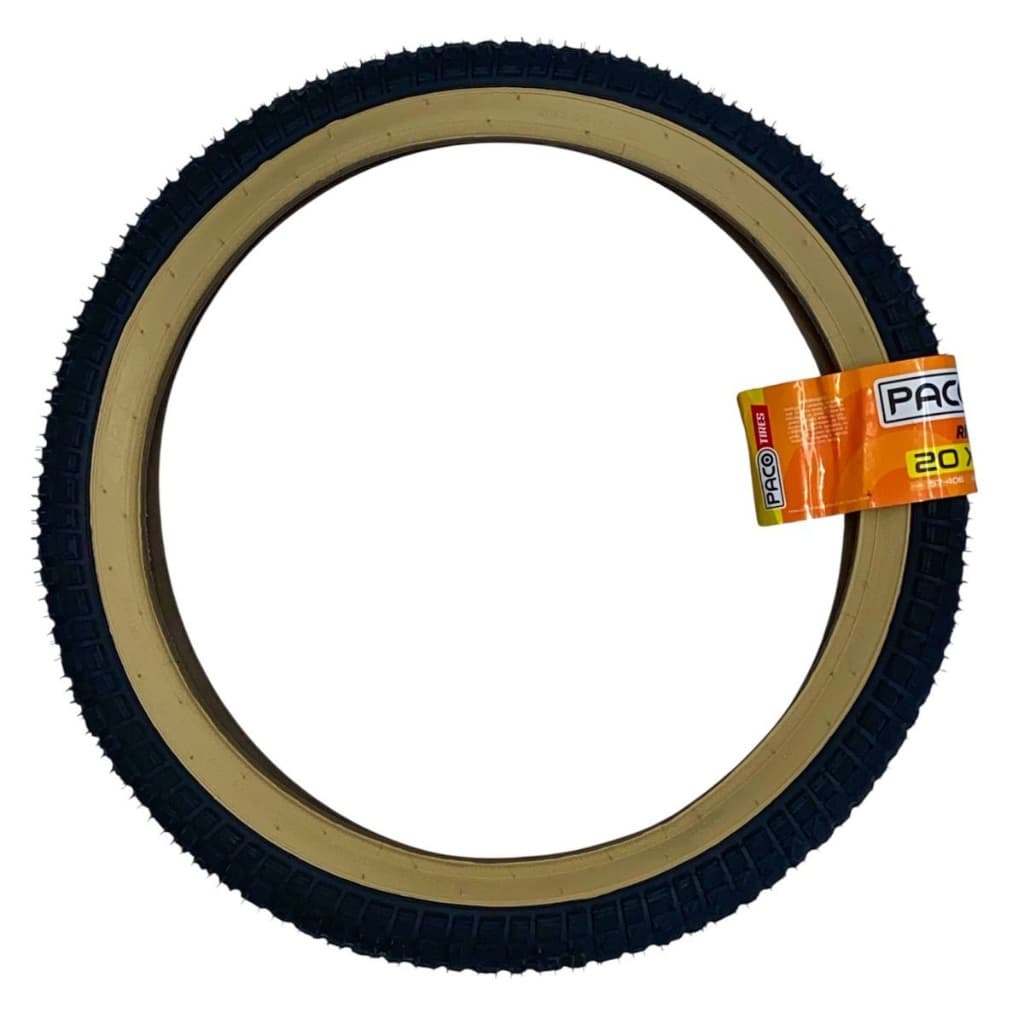 Pneu Aro 20 X 2.25 Largo Balão Faixa Bege Banda Bicicleta Bike Bmx Faixa Marron