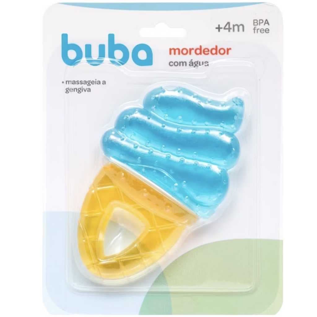 Mordedor Para Bebe Sorverinho Azul Vermelho Massageador  Estimulador Gengiva Mordedor Agua Seguro Silicone