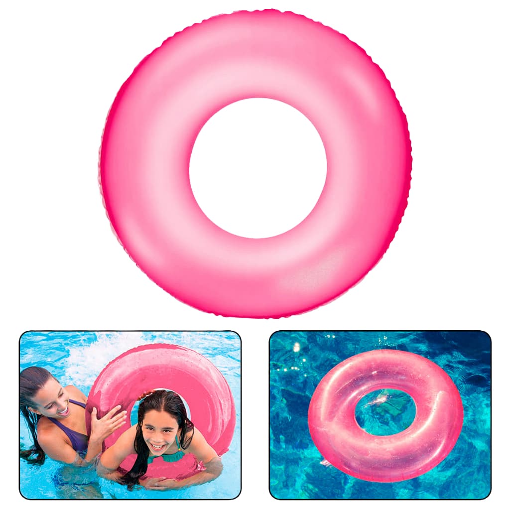 Boia Neon 90cm Grande Colorida Inflável Piscina Praia Adulto Criança Translucida Gigante
