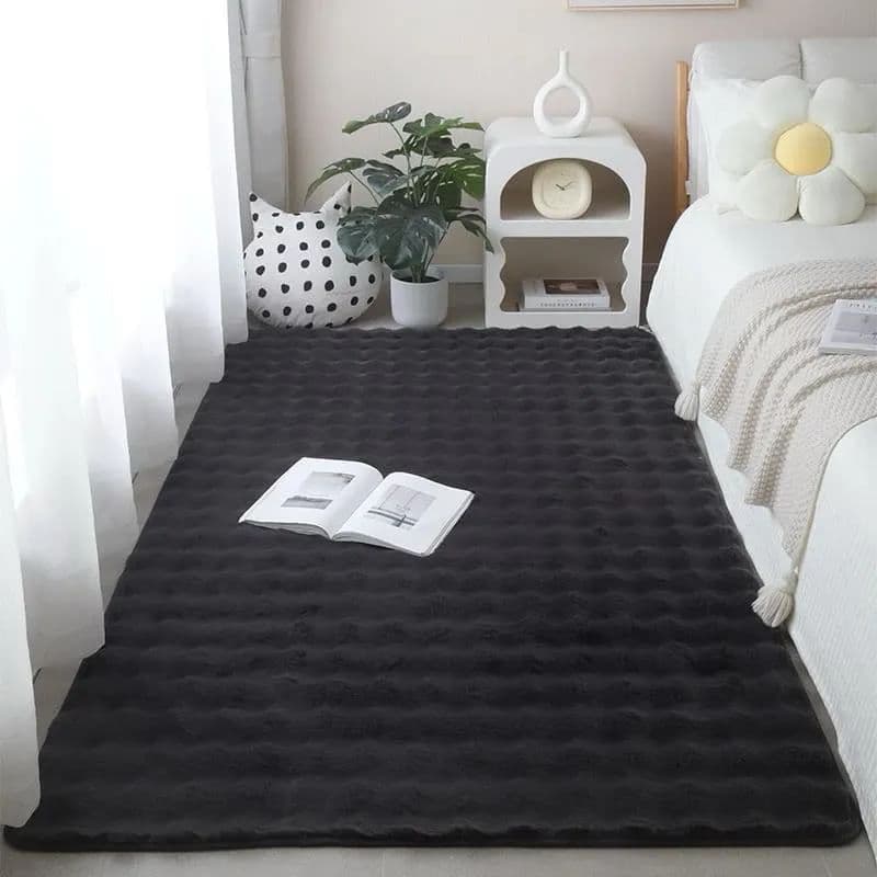 Tapete Passadeira Peludo Quarto 60x90 Macio Antiderrapante Inverno Cabeceira Cama Felpudo (Cor a Escolher)