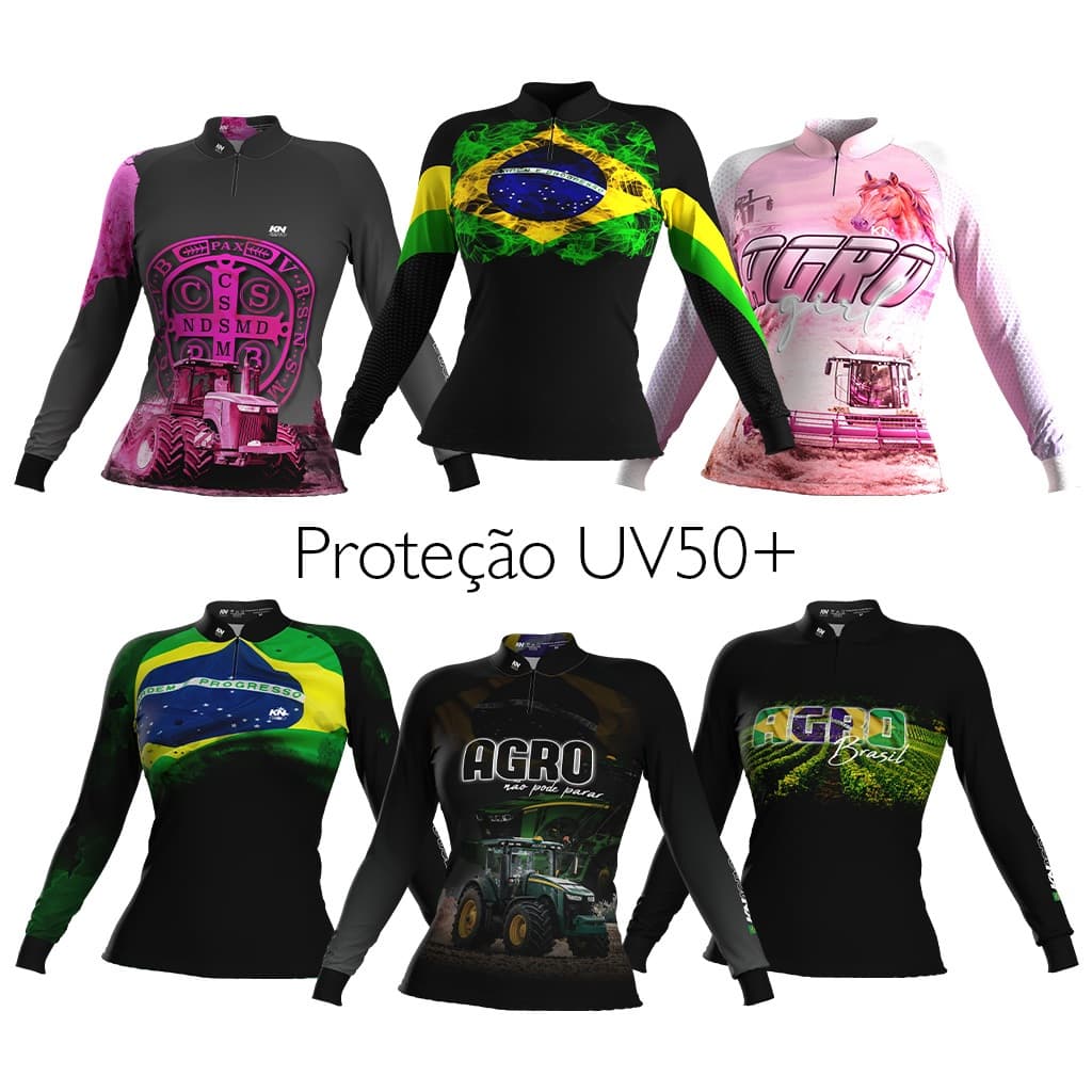 Camiseta Agro Fazenda DRY SOFT Proteção Solar UV50 Feminina