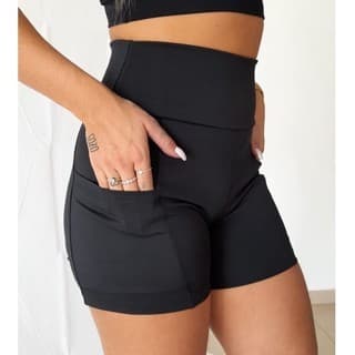 Shorts Bermuda Feminina Com Bolso Lateral Feminino