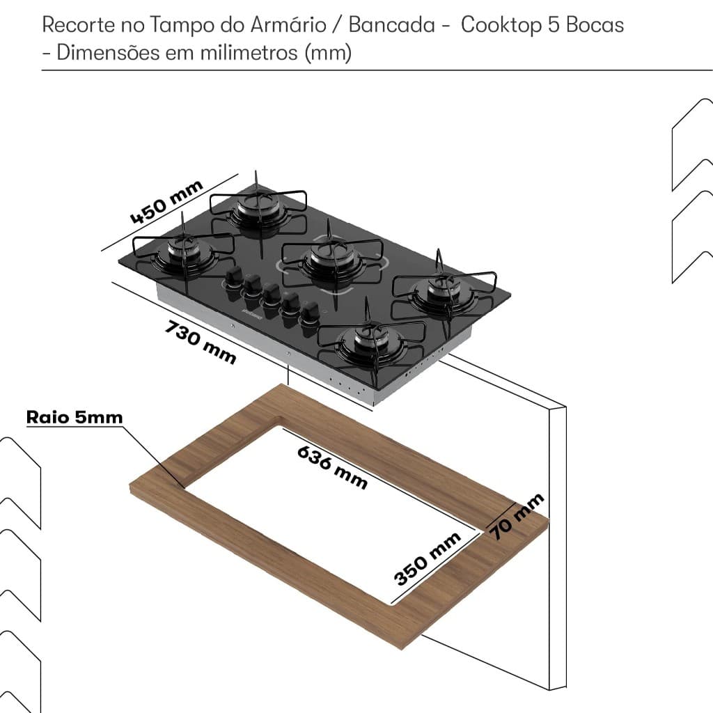 Cooktop 4 Bocas Itatiaia Acendimento Superautomático Vidro Bivolt