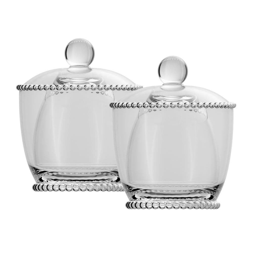 Manteigueira Francesa de Vidro com Tampa Pearl 10,5x10,5x11cm Wolff