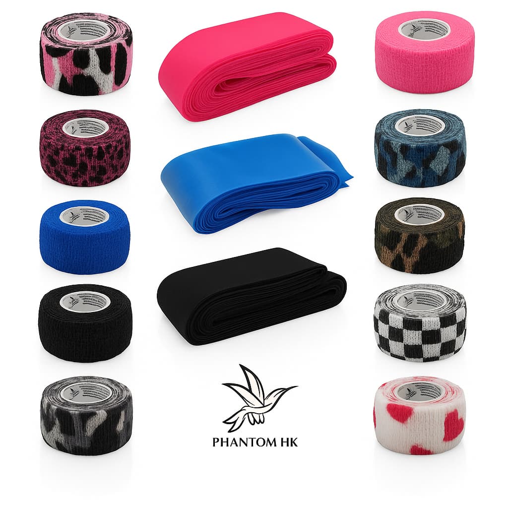 Kit 25 Protetor Para Cabo Dermografo Caneta, Clip Cord Rca Máquina De Tattoo Com Bandagem Phantom Hk