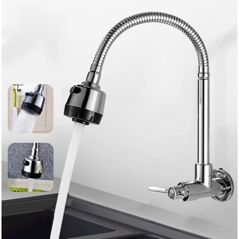 Torneira Gourmet Flexível de Mesa com Ducha 1/2'' - Inox Para Pia Cozinha e Banheiros Chuveiros